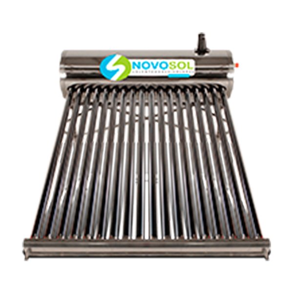Calentador Solar NOVOSOL Acero Inoxidable SS 18 Tubos - TanquesTATSA.com.mx