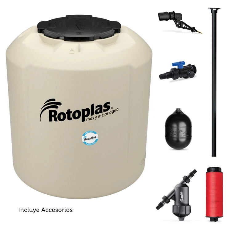 Tinaco ROTOPLAS Tinaco Plus+ 1100 L con Kit - TanquesTATSA.com.mx